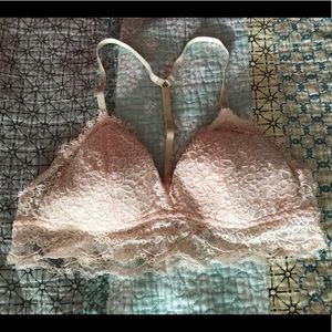 Aerie Light Pink Padded Strappy Bralette